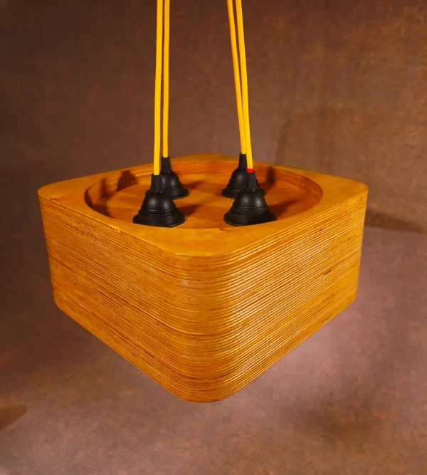 Quad Bulb Square Pendant Light - Image 4
