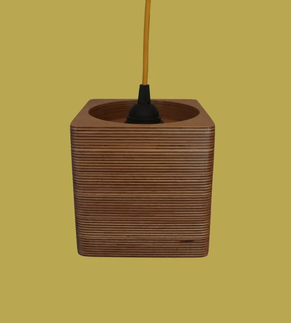 Single Bulb Square Pendant Light - Image 3